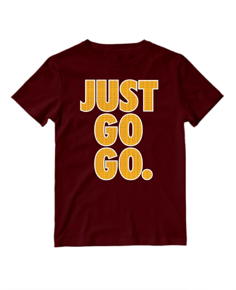 JUST GOGO HOME TEAM BURGUNDY & GOLD T-Shirt