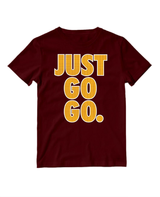 JUST GOGO HOME TEAM BURGUNDY & GOLD T-Shirt